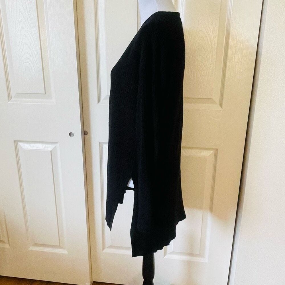 Verve Ami Long Black Open Front Cardigan size Small - Picture 3 of 11